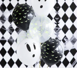 Tumsā spīdošu balonu komplekts "Boo!" (3 gab/27cm) 1