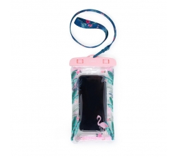 Ūdensizturīgs telefona maciņš "Flamingo"