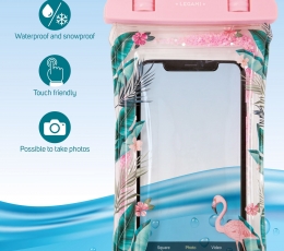 Ūdensizturīgs telefona maciņš "Flamingo" 1