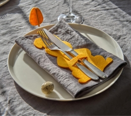 Galda piederumu turētājs "Zaķis", dzeltens (4 gab.) 4