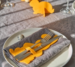 Galda piederumu turētājs "Zaķis", dzeltens (4 gab.) 3