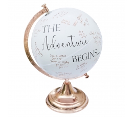Viesu grāmata - globuss "The Adventure Begins"
