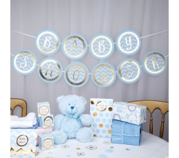 Virtene "Baby Shower", zila-zelta (2,5 m)