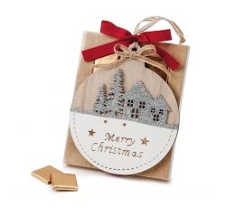 Ziemassvētku eglītes rotaļlieta ar konfektēm "Merry Christmas" (60 gr)
