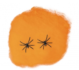 Zirnekļa tīkls ar zirnekļiem, oranžs (60 g.)