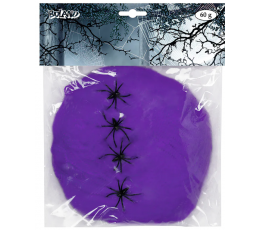 Zirnekļa tīkls ar zirnekļiem, violets (60 g.)