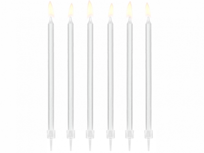 Svecītes, baltas (12 gab./14 cm)