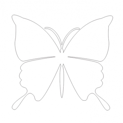 Бабочки, белые (20 шт. / Л)