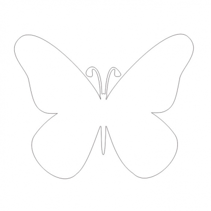 Бабочки, белый (20 шт. / Л)