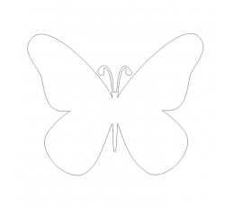 Бабочки, белый цвет (20 шт. / M)