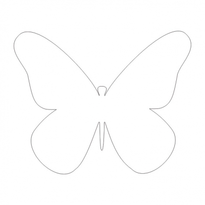 Бабочки, белый цвет (20 шт. / XС)