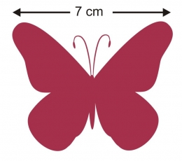 Бабочки, бордовые (20 шт. / С) 1
