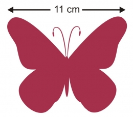 Бабочки, бордовый цвет (20 шт. / Л) 1