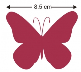 Бабочки, бордовый цвет (20 шт. / M) 1