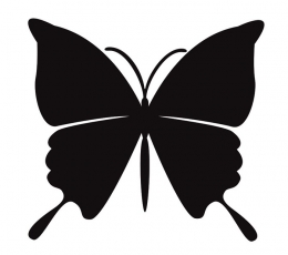 Бабочки, черные (20 шт. / С)