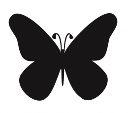 Бабочки, черный цвет (20 шт. / M)