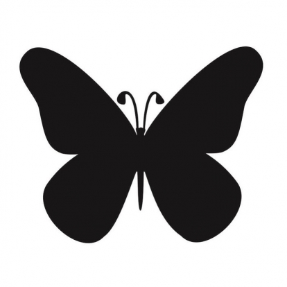 Бабочки, черный цвет (20 шт. / M)
