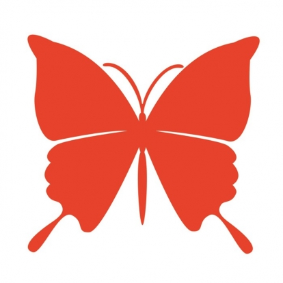 Бабочки, красные (20 шт. / M)