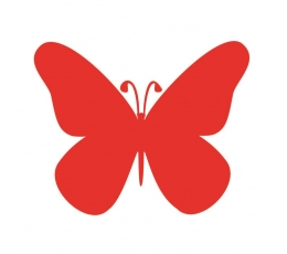 Бабочки, красный цвет (20 шт. / Л)