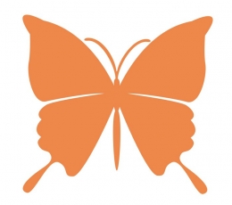 Бабочки, оранжевые (20 шт. / M)