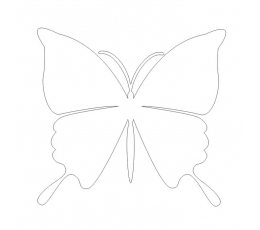Бабочки, перламутрово-белый  (20 шт. / M)