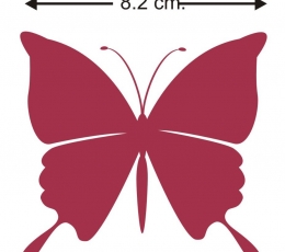 Бабочки, перламутрово-бордовые  (20 шт. / M) 0