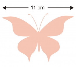 Бабочки, персиковый цвет (20 шт. / M) 0