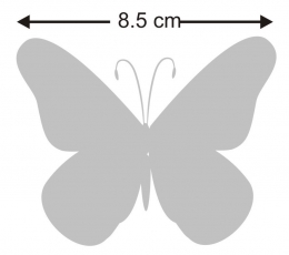 Бабочки, серый цвет (20 шт. / M) 1