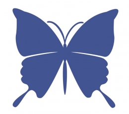 Бабочки, темно-синие (20 шт. / M)