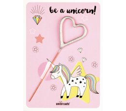 Бенгальский огонь с открыткой "Be a unicorn" (11х8 см)