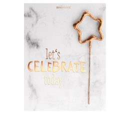 Бенгальский огонь с открыткой "Let's celebrate today" (11х8 см)