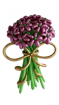 Большой букет цветов из воздушных шаров (20 шт.)