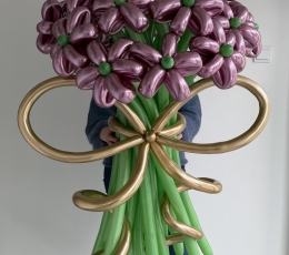 Большой букет цветов из воздушных шаров (20 шт.) 1