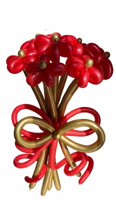 Букет цветов из воздушных шаров (7 цветов)