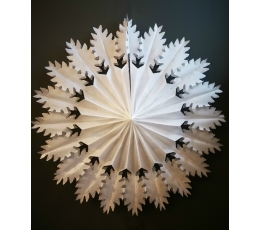 Бумажная снежинка, белая (50 см)