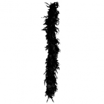 Черное боа из перьев (180 см / 50 г)