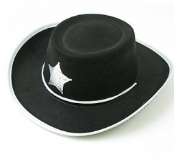 Чёрная "Шляпа шерифа" (1 шт.)