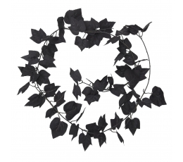 Декоративная гирлянда из листьев, черная (1,8 м)