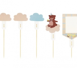 Декоративные шпажки "День рождения мишки" (5 vnt.)