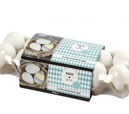 Декоративные яйца Creativ, белые, 12 шт. 1