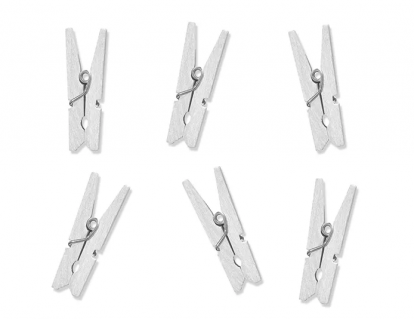 Декоративные зажимы, белые (20 шт.)