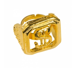 Декоративное золотое кольцо "Доллар"
