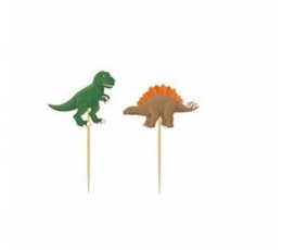 Декорации, шпажки "Динозавры" (10 шт)