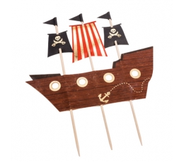 Декорация для торта  "Пиратский корабль" (17x21 cm)