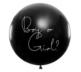 Большой воздушный шар "Кто родится?", с розовым конфетти (1 шт./1 м)