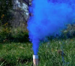 Дымчатые свечи "Это мальчик", синие (5 шт./22 см) 1