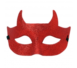 Домино маска "Дьявол", блестящая