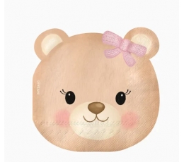 Фигурные салфетки «Розовый мишка» (20 шт.)