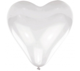 Фигурные шарики "Белые сердечки" (10 шт./40 см)