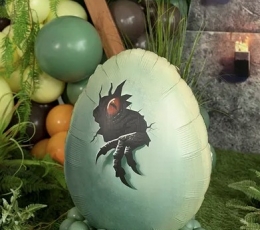 Фольгированный воздушный шар "Яйцо динозавра" (48x64 см) 1